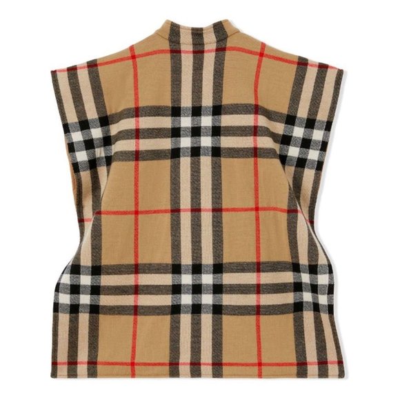 Burberry Kids reversible wool cape Medium - Picture 2 of 9